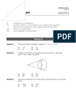 Sample Paper - CBSE: Section A