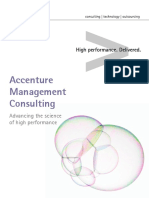 Accenture Management Consulting: Advancing The Science of High Performance