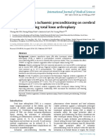 Impact of Remote Ischaemic Preconditioning On Cerebral Oxygenation During Total Knee Arthroplasty