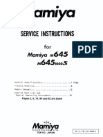 Mamiya M645 Service Manual PDF