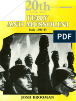 Josh Brooman Italy & Mussolini Italy 1900-45