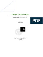 Integer Factorization - Master Thesis