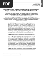 Biological Activities of The Fermentation Extract of The Endophytic Fungus Alternaria Alternata Isolated From Coffea Arabica L