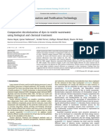 Comparative Decolorization of Dyes in Textile Wastewater Using Biological and Chemical Treatment