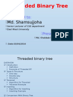 Threaded Binary Tree: Presented To