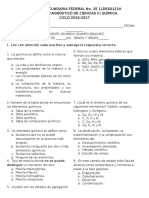 Examen de Diagnostico Quimica Federal 25