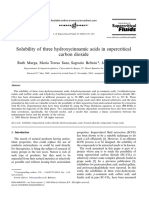 Solubility of Three Hydroxycinnamic Acids in Supercritical CO2