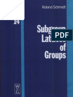 Schmidt SubgroupLatticesOfGroups