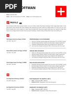 Two Pages Swiss Style Resume - Marged - US Letter