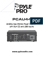 PCAU44: 2x120W Max Stereo Power Amplifier With AUX CD and USB Inputs