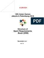 18th Asian Games Jakarta & Palembang 2018: Sport Requirements Book (SRB)