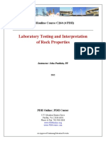 Laboratory Testing and Interpretation of Rock Properties