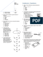 Circuits Conductors / Insulators: SOL 4.3 Electricity Released Test Questions 2002-2012