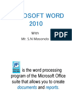 Microsoft Word 2010