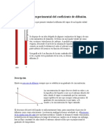 Determinación Experimental Del Coeficiente de Difusión