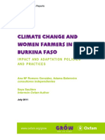 Climate Change and Women Farmers in Burkina Faso: Impact and Adaptation Policies and Practices