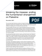 Breaking The Impasse: Ending The Humanitarian Stranglehold On Palestine