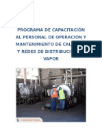 Programa de Capacitación Al Personal de Operación y Mantenimiento de Calderas