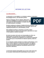 Informe de Lectura