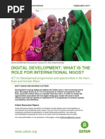 Digital Development: What Is The Role of International NGOs? ICT For Development Programmes and Opportunities in The Horn, East and Central Africa