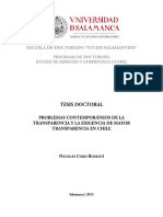 Problemas Contemporáneos de La Transparencia y La Exigencia de Mayor Transparencia en Chile