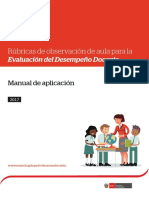 Manual de Aplicación de Rúbricas de Observación de Aula para Evaluación Docente