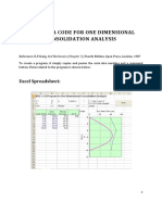 Excel-Vba Code For One Dimensional Consolidation Analysis