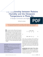 The Relationship Between Relative Humidity and The Dewpoint Temp in Moist Air PDF