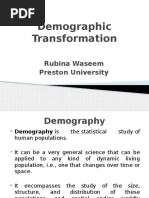 Demographic Transformation: Rubina Waseem Preston University