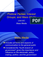 Political Parties, Interest Groups, and Mass Media