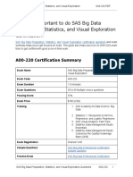 Certification Guide On SAS Big Data Preparation, Statistics, and Visual Exploration (A00-220) Professional Exam