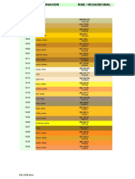 Tabla de Equivalencias Colores RAL A RGB