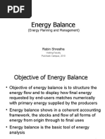 Energy Balance: (Energy Planning and Management)