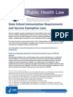 State School Immunization Requirements and Vaccine Exemption Laws