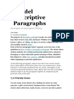 5 Model Descriptive Paragraphs