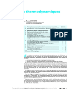 Diagrammes Thermodynamiques. Généralités