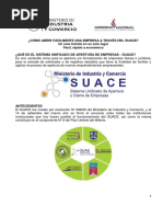 Guia de Apertura y Formalizacion de Empresas Del SUACE PDF