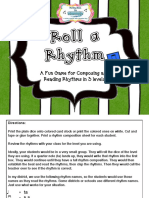 Roll A Rhythm A Game For Composing and Reading Rhythms