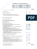 Income Tax Statement T.D.S. For The Year 2015 - 16: D. Deductions Under Chapter Vi - A Deductions U/S 80 C