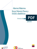 Alarma Materna - Score Mamá Claves y D.E.R. Obstetricos