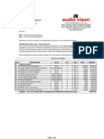 IIMA-Quotation For Audio System (Sub Woofer)