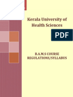 Kerala University of Health Sciences: B.A.M.S Course Regulations/Syllabus