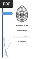 Automotive (2) Lab: Steering System