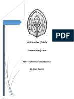 Automotive (2) Lab: Suspension System