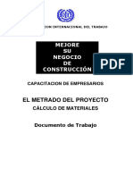 El Metrado Del Proyecto Cálculo de Materiales