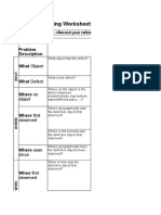 Rca - 5w2h - Is-Is Not Worksheet