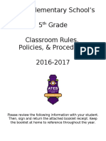 Atoka Elementary School's 5 Grade Classroom Rules, Policies, & Procedures 2016-2017