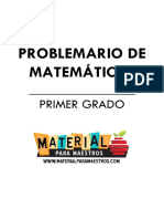 Problemario de Matematicas 1er Grado