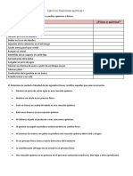 Ejercicios Reacciones Químicas I PDF