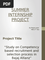 Summer Internship Project: By-Megha Patel Mba 2 Year